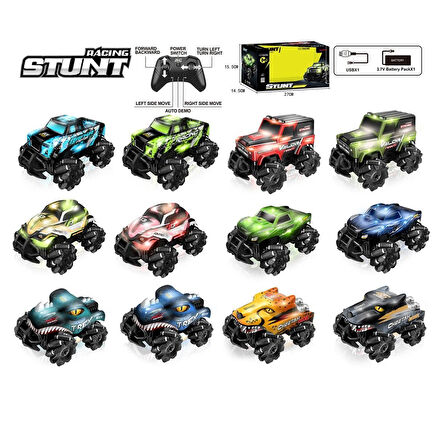 SYR-666-842CA-3-4-5-6-7CA  Kumandalı Şarjlı Stunt 4X4 Işıklı Araba FABBATOYS