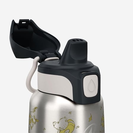 QUECHUA Çocuk Outdoor Paslanmaz Çelik Termos - 0,35 L - Haki