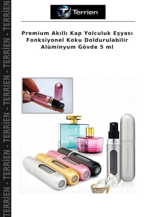 Premium Akıllı Kap Yolculuk Eşyası Fonksiyonel Koku Doldurulabilir Alüminyum Gövde 5 ml
