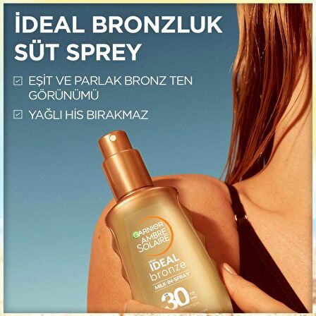 Garnier Ambre Solaire İdeal Bronzluk Güneş Koruyucu Sprey SPF30 150 ml