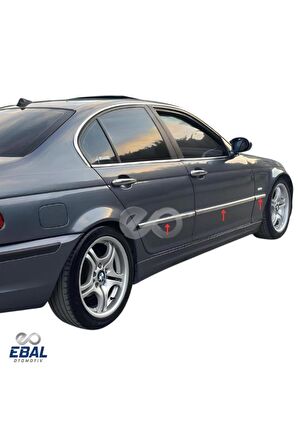 BMW 3 Seri E46 Krom Yan Kapı Çıtası 6 Parça 1998-2005 P. Çelik