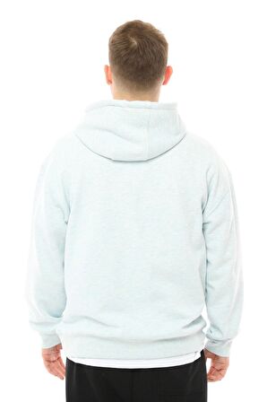 defy's Erkek Oversize Kapüşonlu Sweatshirt Mavi Melanj