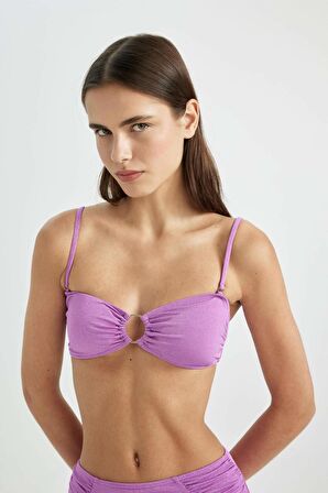 DeFacto Fall in Love Regular Fit Parlak Kumaş Bikini Üstü B7471AX24SMPR442