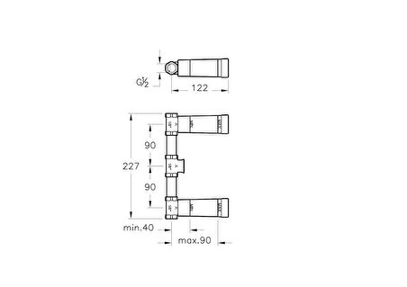 VitrA Origin A40835 Ankastre Lavabo Bataryası, Sıva Altı Grubu