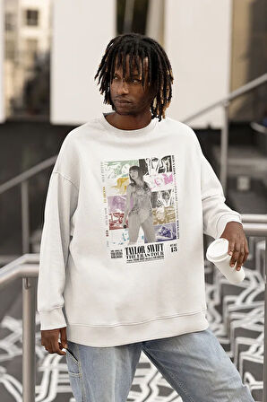 Taylor Swift The Eras Tour Baskılı Unisex Oversize Şarkıcı Sweatshirt