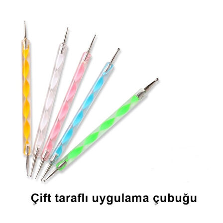 Profesyonel 37 Parça Tırnak Süsleme Seti - Taş Paleti + Çizgi Bant + Uygulama Fırçaları + Törpü