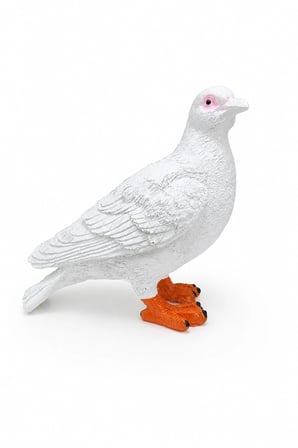 Canlı Boy Güvercin Biblo Polyester Dekoratif Heykel Hediyelik Ev Ofis Bahçe Dekoru 24 cm