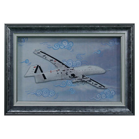 e38 EL İŞÇİLİĞİ KUM İĞNESİ  TABLO BAYRAKTAR TB3  68x47 cm - 5985