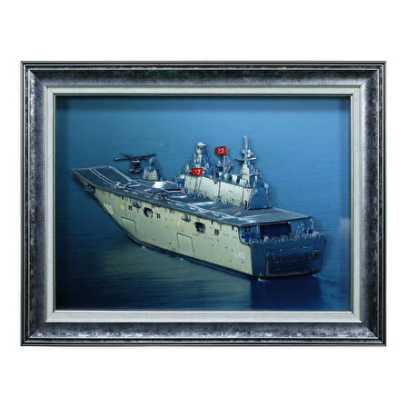 e38 EL İŞÇİLİĞİ KAĞIT RÖLYEF TABLO TCG ANADOLU  74x57 cm - 5988