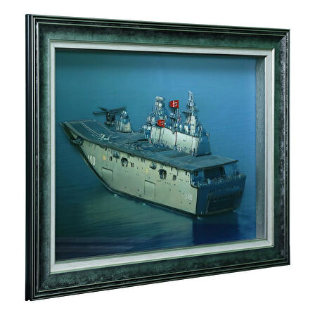 e38 EL İŞÇİLİĞİ KAĞIT RÖLYEF TABLO TCG ANADOLU  74x57 cm - 5988