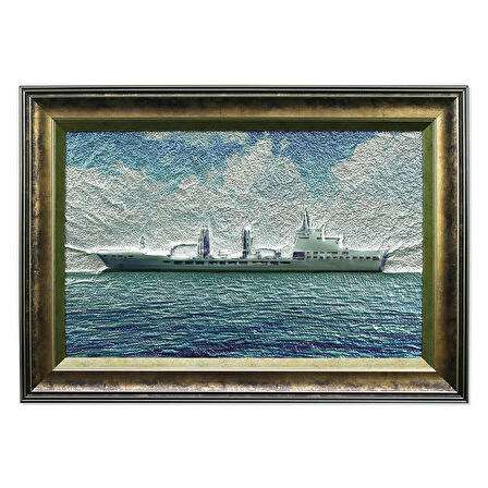 e38 EL İŞÇİLİĞİ ALİMİNYUM FOLYO KABARTMA TABLO DİMDEG 70x50 cm -6000