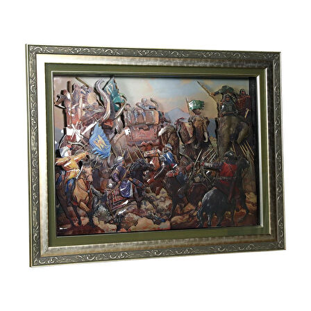 e38 EL İŞÇİLİĞİ KAĞIT ROLYEF TABLO 85 x 65 cm - 6082