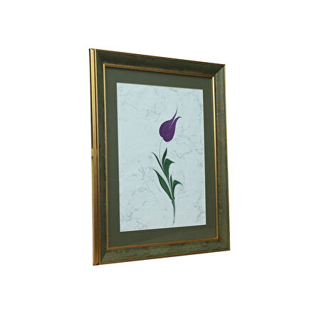 e38 EL İŞÇİLİĞİ LALE EBRU TABLO 50x43  cm - 6230