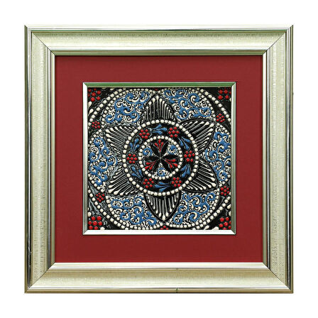 e38 EL İŞÇİLİĞİ ÇİNİ TABLO 34*34 CM - 6268