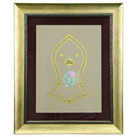 e38 EL İŞÇİLİĞİ TEZHİP TABLO 55x45 CM - 6320