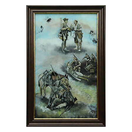e38 EL İŞÇİLİĞİ  CAM BOYAMA TABLO 37x57 CM - 6329