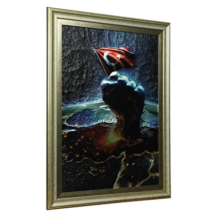 e38 EL İŞÇİLİĞİ  ALİMİNYUM KABARTMA TABLO 62x82 CM - 6353