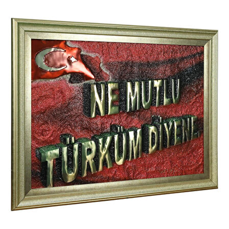 e38 EL İŞÇİLİĞİ  ALİMİNYUM KABARTMA TABLO 62x82 CM - 6354