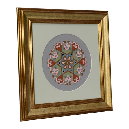 e38 EL İŞÇİLİĞİ KALEMİŞİ RUMİLİ MADOLYON TABLO 48*48 CM - 6640