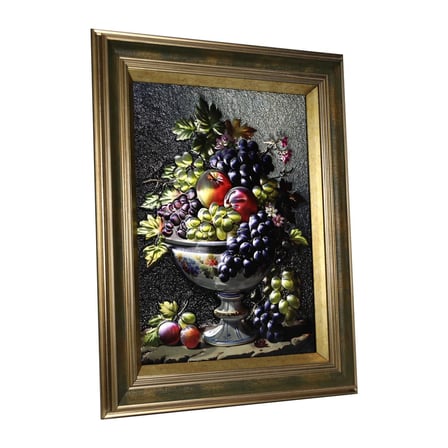 e38 EL İŞÇİLİĞİ MEYVE TABAĞI ALÜMİNYUM KABARTMA TABLO 55*42CM - 6647