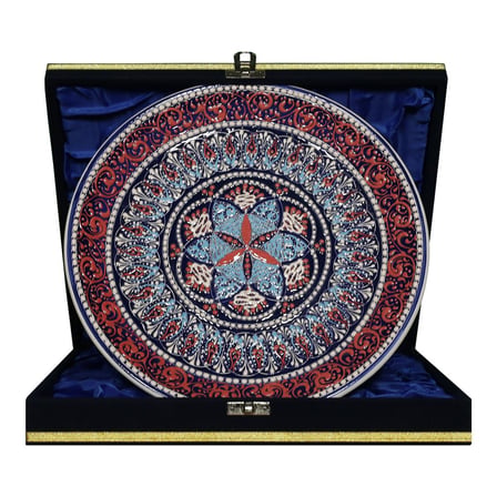 e38 EL İŞÇİLİĞİ ÇİNİ TABAK 25 CM - 6666