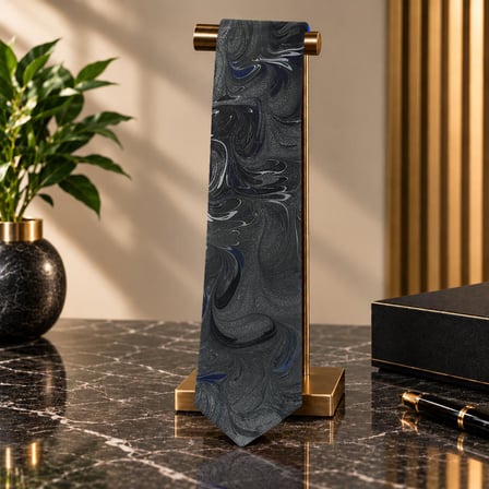 e38 EL İŞÇİLİĞİ ERKEK RENKLİ EBRU KRAVAT 150*5 cm - 6690