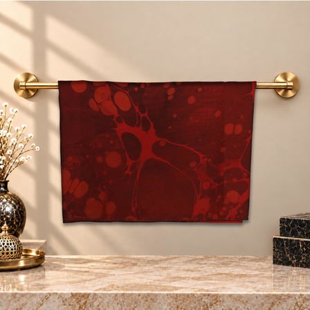 e38 EL İŞÇİLİĞİ KADIN RENKLİ EBRU FULAR 175*35 cm-6711