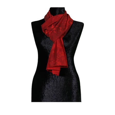 e38 EL İŞÇİLİĞİ KADIN RENKLİ EBRU FULAR 175*35 cm-6711