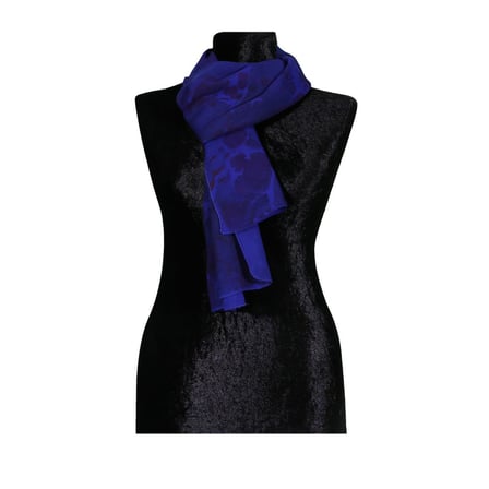 e38 EL İŞÇİLİĞİ KADIN RENKLİ EBRU FULAR 175*35 cm-6714