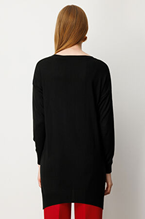 On Kadın Salaş Verev Tunik 65316 Siyah