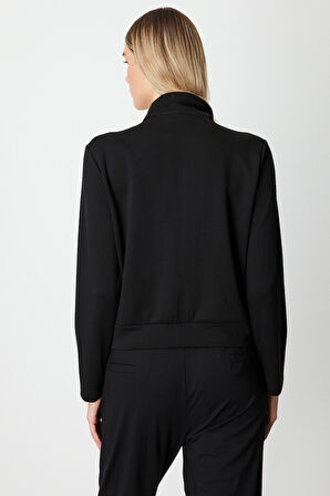 On Kadın Cep Detaylı Dik Yaka Eşofman Üstü 66509 Siyah