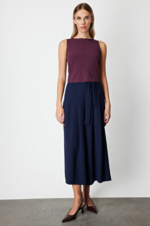 On Kadın Dikiş Detaylı Kolsuz Bluz 61369 Bordo