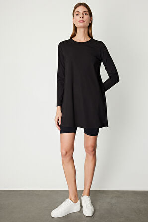 On Kadın Uzun Kollu Basic Tunik 61421 Siyah