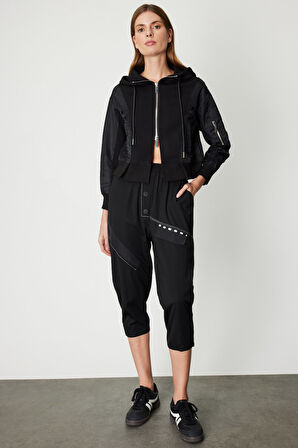 On Kadın Mix Kumaş Spor Mont 60713 Siyah