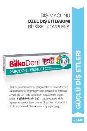 Bilka Parodont Diş Macunu Diş Eti Güçlendirici Herbal Complex–Sıkı &Sağlıklı Diş Etleri, Doğal 75 ml