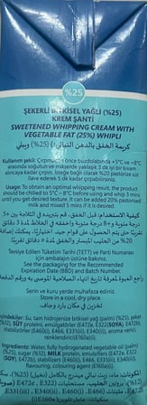 Zeelandia Whipli Şekerli Sıvı Şanti %25 1 KG