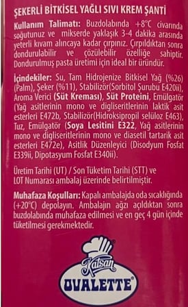 Ovalette Sıvı Şanti Platinum Şekerli 1 KG