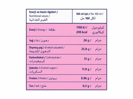 Zeelandia Whiplio Şekerli Sıvı Şanti 1 KG