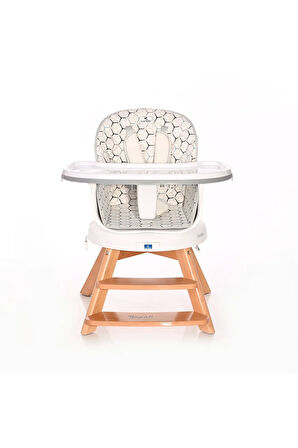 Napoli 360 Mama Sandalyesi – Grey Hexagons