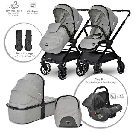 Lorelli Reya 3 in 1 Travel Sistem Bebek Arabası - Grey