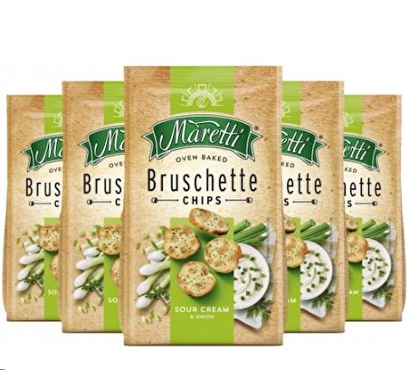 Maretti Sour Cream & Onion Bruschette Chips 70 gr * 5 Adet