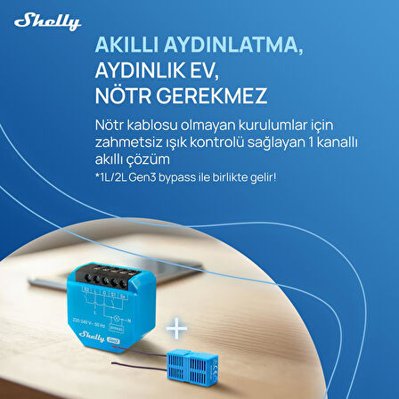 Shelly 1L Gen3 Nötrsüz Akıllı Röle