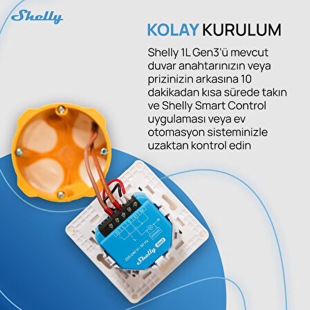 Shelly 1L Gen3 Nötrsüz Akıllı Röle