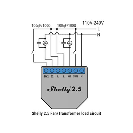 Shelly RC Snubber Devre Koruma Modülü