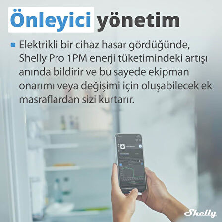 Shelly Pro 1PM DIN Ray 1 Kanal Enerji Ölçer Röle