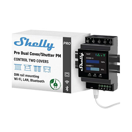 Shelly Pro Dual Çift Motorlu Panjur Kontrol Rölesi