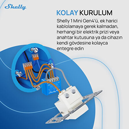 Shelly 1 Mini Gen4 Akıllı Röle