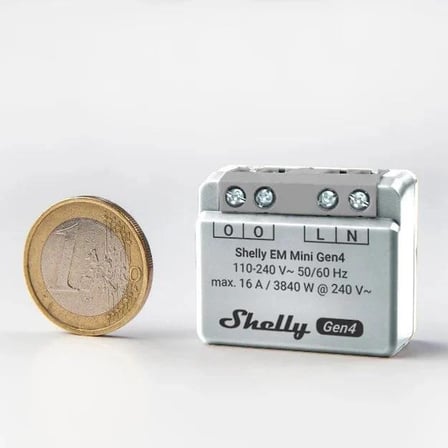 Shelly EM Mini Gen4 16A Akıllı Enerji Ölçüm Modülü