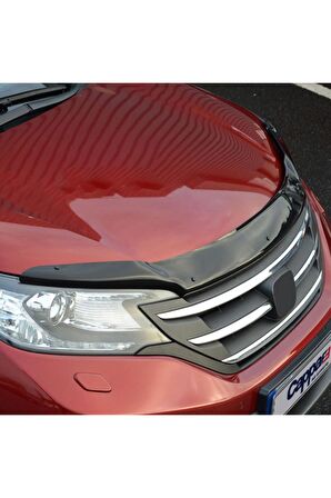 Honda Cr-v Ön Kaput Koruyucu Rüzgarlığı 4mm Akrilik (ABS) Piano Black 2013-2018
