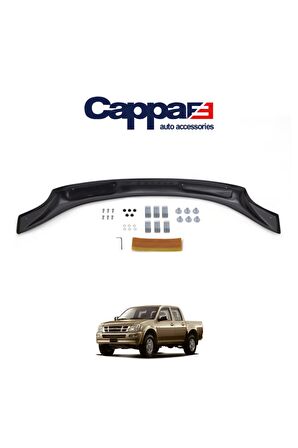 Isuzu D-max Ön Kaput Koruyucu Rüzgarlığı 4mm Akrilik (ABS) Piano Black 2002-2006